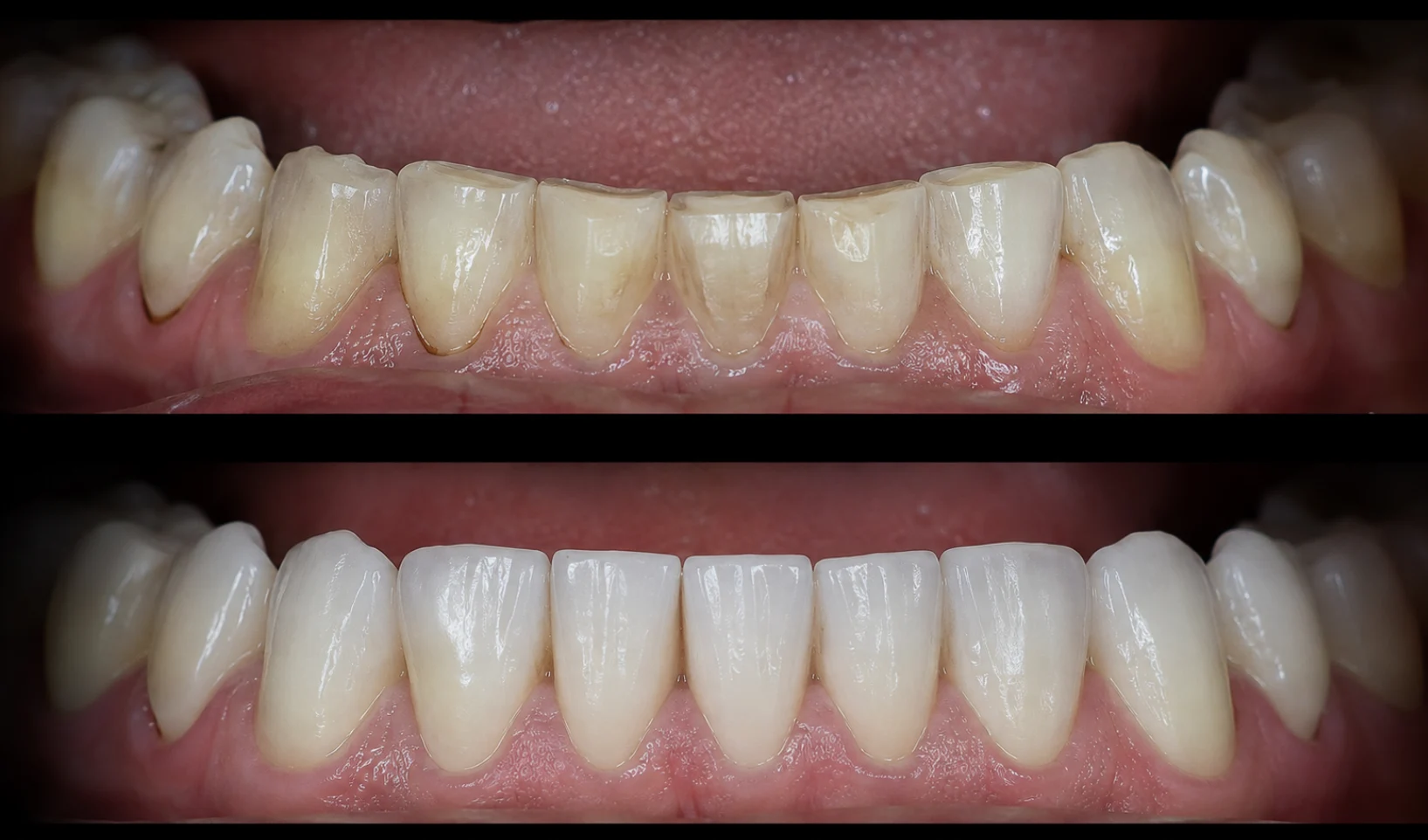 تصویر قبل و بعد از انجام کامپوزیت دندان